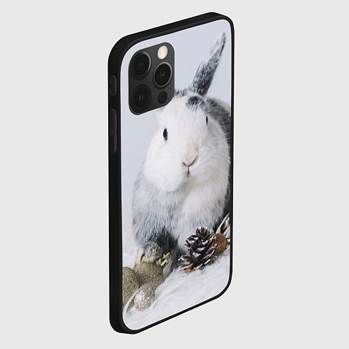 Чехол iPhone 12 Pro Max Кролик с шишками и игрушками / 3D-Черный – фото 2