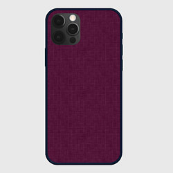 Чехол для iPhone 12 Pro Max Ягодный малиновый паттерн в елочку, цвет: 3D-черный