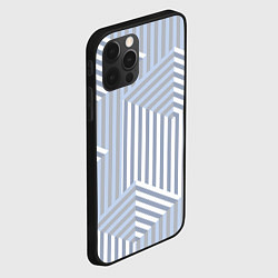 Чехол для iPhone 12 Pro Max Строгий геометрический узор, цвет: 3D-черный — фото 2