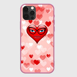 Чехол для iPhone 12 Pro Max Женское сердце, цвет: 3D-малиновый
