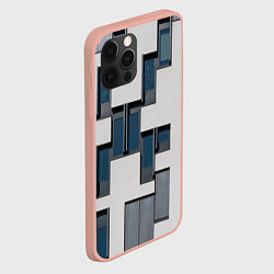 Чехол для iPhone 12 Pro Max Абстрактный лабиринт из окон и стен, цвет: 3D-светло-розовый — фото 2