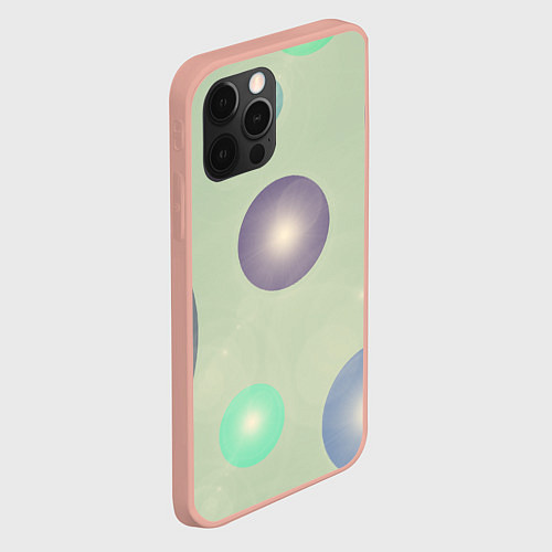 Чехол iPhone 12 Pro Max Светящиеся шары / 3D-Светло-розовый – фото 2