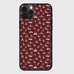 Чехол для iPhone 12 Pro Max Усы и носы в шоколаде, цвет: 3D-черный