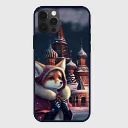 Чехол для iPhone 12 Pro Max Лиса на Красной площади, цвет: 3D-черный