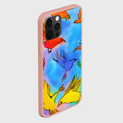 Чехол для iPhone 12 Pro Max Акварельные крылья, цвет: 3D-светло-розовый — фото 2