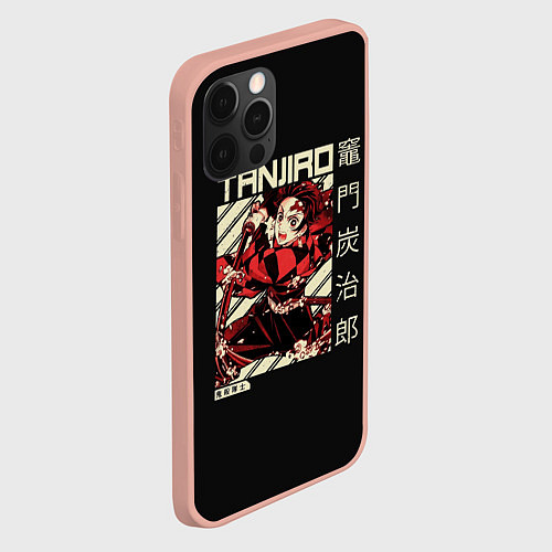 Чехол iPhone 12 Pro Max Танджиро Камадо: Клинок, рассекающий демонов / 3D-Светло-розовый – фото 2