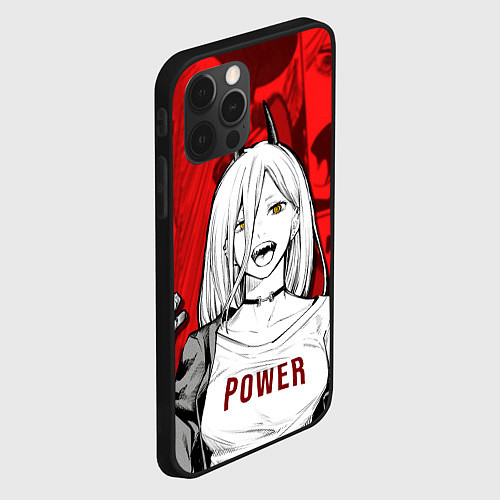 Чехол iPhone 12 Pro Max Chainsaw Man: Power / 3D-Черный – фото 2