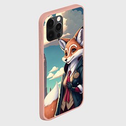 Чехол для iPhone 12 Pro Max Лисица в мегаполисе, цвет: 3D-светло-розовый — фото 2