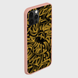 Чехол для iPhone 12 Pro Max Каллиграфия в золоте, цвет: 3D-светло-розовый — фото 2