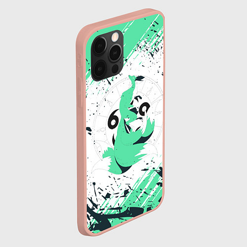 Чехол iPhone 12 Pro Max Девятихвостая Кицунэ / 3D-Светло-розовый – фото 2