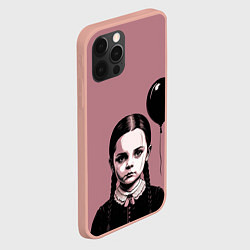 Чехол для iPhone 12 Pro Max Мрачная Уэнздей Аддамс, цвет: 3D-светло-розовый — фото 2