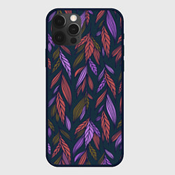 Чехол для iPhone 12 Pro Max Лиственный узор, цвет: 3D-черный