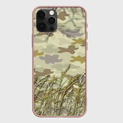 Чехол для iPhone 12 Pro Max Камуфляж охотника, цвет: 3D-светло-розовый