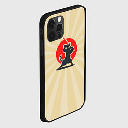 Чехол для iPhone 12 Pro Max Кот-ниндзя, цвет: 3D-черный — фото 2