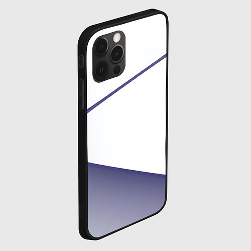 Чехол iPhone 12 Pro Max Абстрактный белый и фиолетовый паттерн / 3D-Черный – фото 2