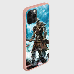 Чехол для iPhone 12 Pro Max Викинг с секирой, цвет: 3D-светло-розовый — фото 2