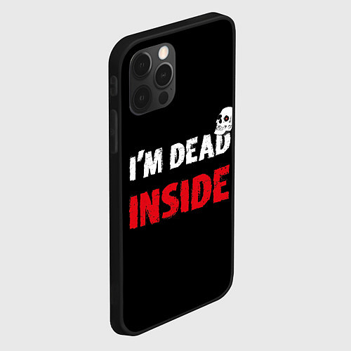 Чехол iPhone 12 Pro Max Я дед инсайд в гранжевом стиле / 3D-Черный – фото 2