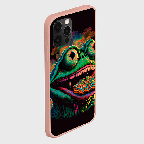 Чехол iPhone 12 Pro Max Лягушонок Пепе зомби / 3D-Светло-розовый – фото 2