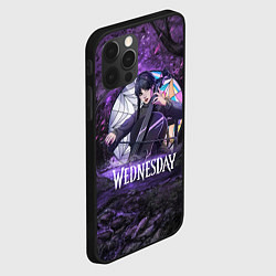 Чехол для iPhone 12 Pro Max Уэнсдэй играет на виолончели арт, цвет: 3D-черный — фото 2