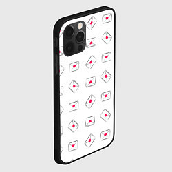 Чехол для iPhone 12 Pro Max Валентинки в конвертах, цвет: 3D-черный — фото 2