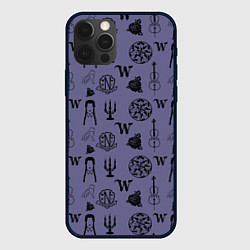 Чехол для iPhone 12 Pro Max Паттерн Уэнсдей, цвет: 3D-черный