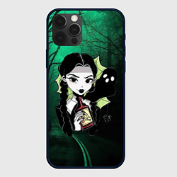 Чехол для iPhone 12 Pro Max Уэнсдэй пьет яд, цвет: 3D-черный
