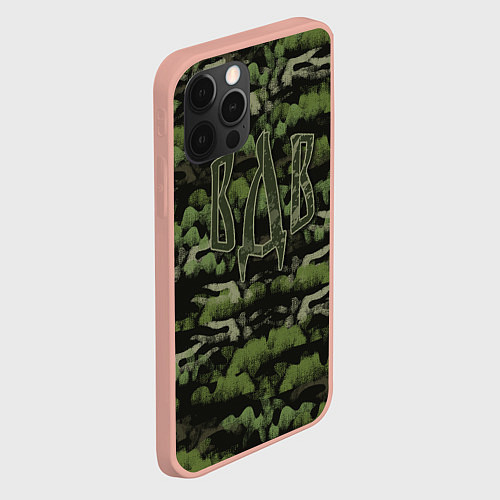 Чехол iPhone 12 Pro Max Пятнистый камуфляж вдв / 3D-Светло-розовый – фото 2