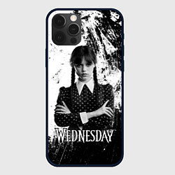 Чехол для iPhone 12 Pro Max Wednesday black and white, цвет: 3D-черный