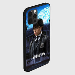 Чехол для iPhone 12 Pro Max Уэнсдэй: таинственный замок, цвет: 3D-черный — фото 2