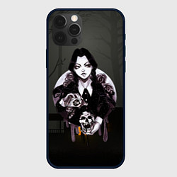 Чехол для iPhone 12 Pro Max Уэнсдэй: темный лес, цвет: 3D-черный