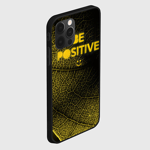 Чехол iPhone 12 Pro Max Be positive / 3D-Черный – фото 2