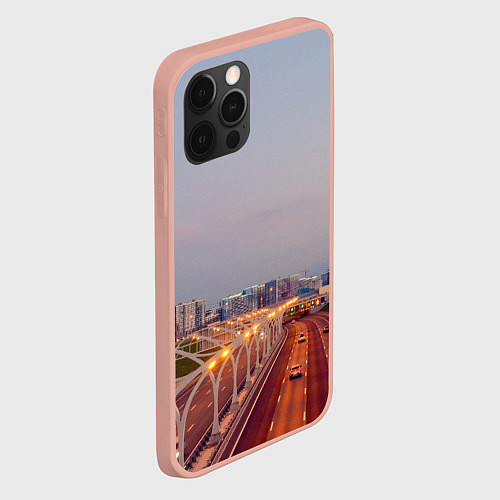 Чехол iPhone 12 Pro Max Санкт-Петербург: Васильевский остров / 3D-Светло-розовый – фото 2