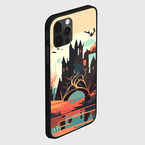 Чехол iPhone 12 Pro Max Autumn Castle - Huf&Sya / 3D-Черный – фото 2