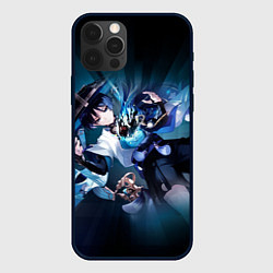 Чехол для iPhone 12 Pro Max Странник Скарамучча перерождение в анемо, цвет: 3D-черный