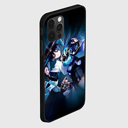 Чехол для iPhone 12 Pro Max Странник Скарамучча перерождение в анемо, цвет: 3D-черный — фото 2