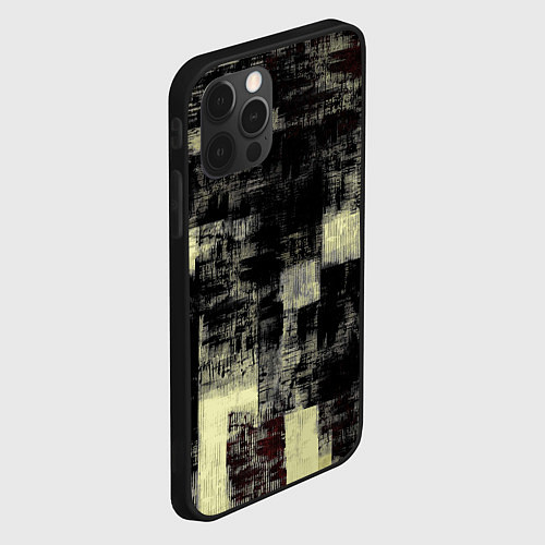 Чехол iPhone 12 Pro Max Жёлтый абстракт / 3D-Черный – фото 2