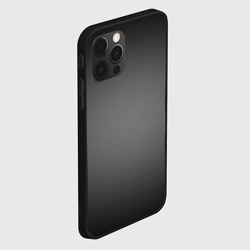 Чехол iPhone 12 Pro Max Серый, черный градиент / 3D-Черный – фото 2