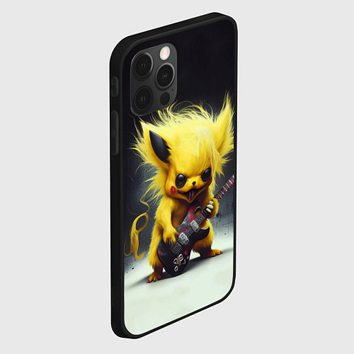 Чехол iPhone 12 Pro Max Rocker Pikachu / 3D-Черный – фото 2