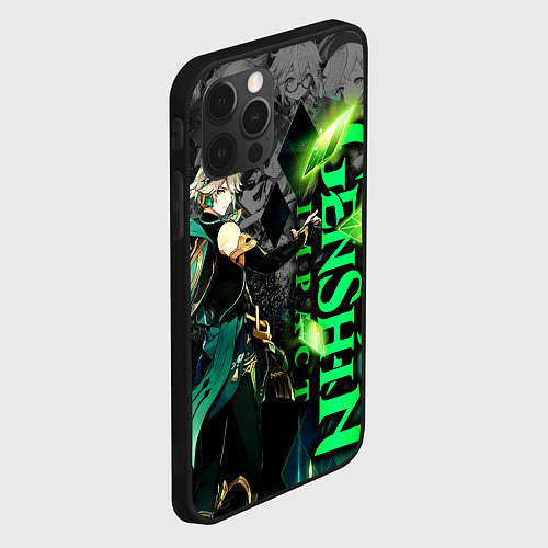 Чехол iPhone 12 Pro Max Геншин импакт - Аль-Хайтам / 3D-Черный – фото 2
