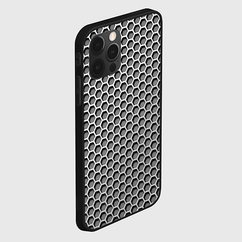 Чехол iPhone 12 Pro Max Металлическая кольчуга / 3D-Черный – фото 2