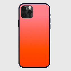 Чехол для iPhone 12 Pro Max Оранжево-розовый градиент, цвет: 3D-черный