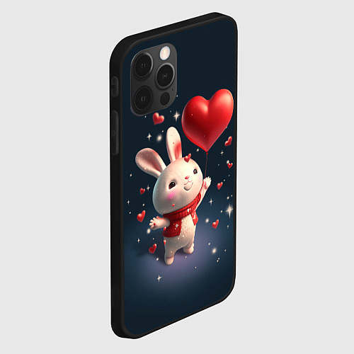 Чехол iPhone 12 Pro Max Кролик с шариком / 3D-Черный – фото 2