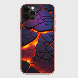 Чехол для iPhone 12 Pro Max Неоновая лава - течение, цвет: 3D-светло-розовый