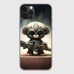 Чехол для iPhone 12 Pro Max Cute animal with a gun, цвет: 3D-серый