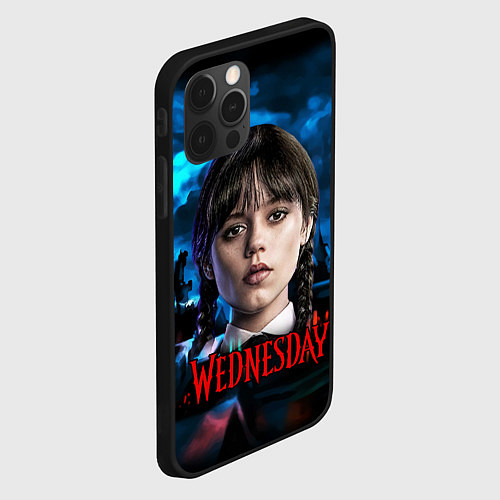 Чехол iPhone 12 Pro Max Wednesday horror / 3D-Черный – фото 2