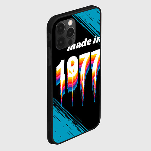Чехол iPhone 12 Pro Max Made in 1977: liquid art / 3D-Черный – фото 2