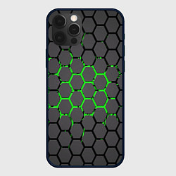 Чехол для iPhone 12 Pro Max Абстрактыные соты, цвет: 3D-черный
