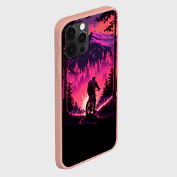 Чехол для iPhone 12 Pro Max Велопрогулка на закате, цвет: 3D-светло-розовый — фото 2