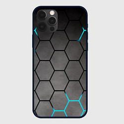 Чехол для iPhone 12 Pro Max Броня текстура неоновая, цвет: 3D-черный