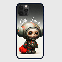 Чехол для iPhone 12 Pro Max Cute Space, цвет: 3D-черный